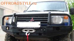 Передний силовой бампер с площадкой на Pajero-II воронеж брянск москва новгород 
